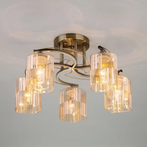 Потолочная люстра Eurosvet Susan 30124/5 античная бронза EUROSVET SUSAN 184417 Янтарный