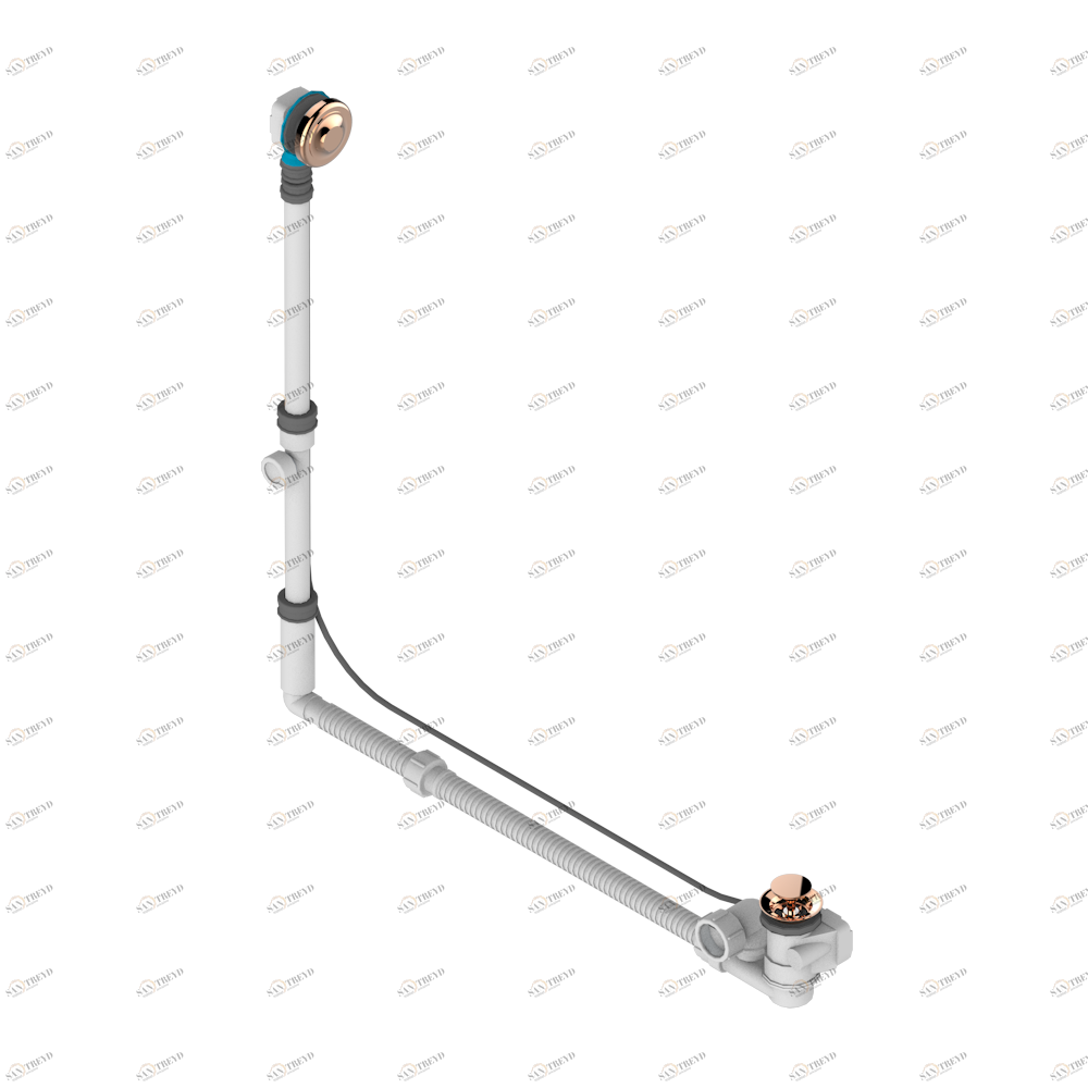 U5D-302GM Перелив GEBERIT для ванны - европейская модель - большой размер регулируемая высота : от 165мм MAXI 580мм регулируемая выступающая часть : от 110мм MAXI 700мм- выпуск Ø 40 мм с стильной ручкой Thg-paris Sun Dragon Розовое золото U5D-302GM CAT.F