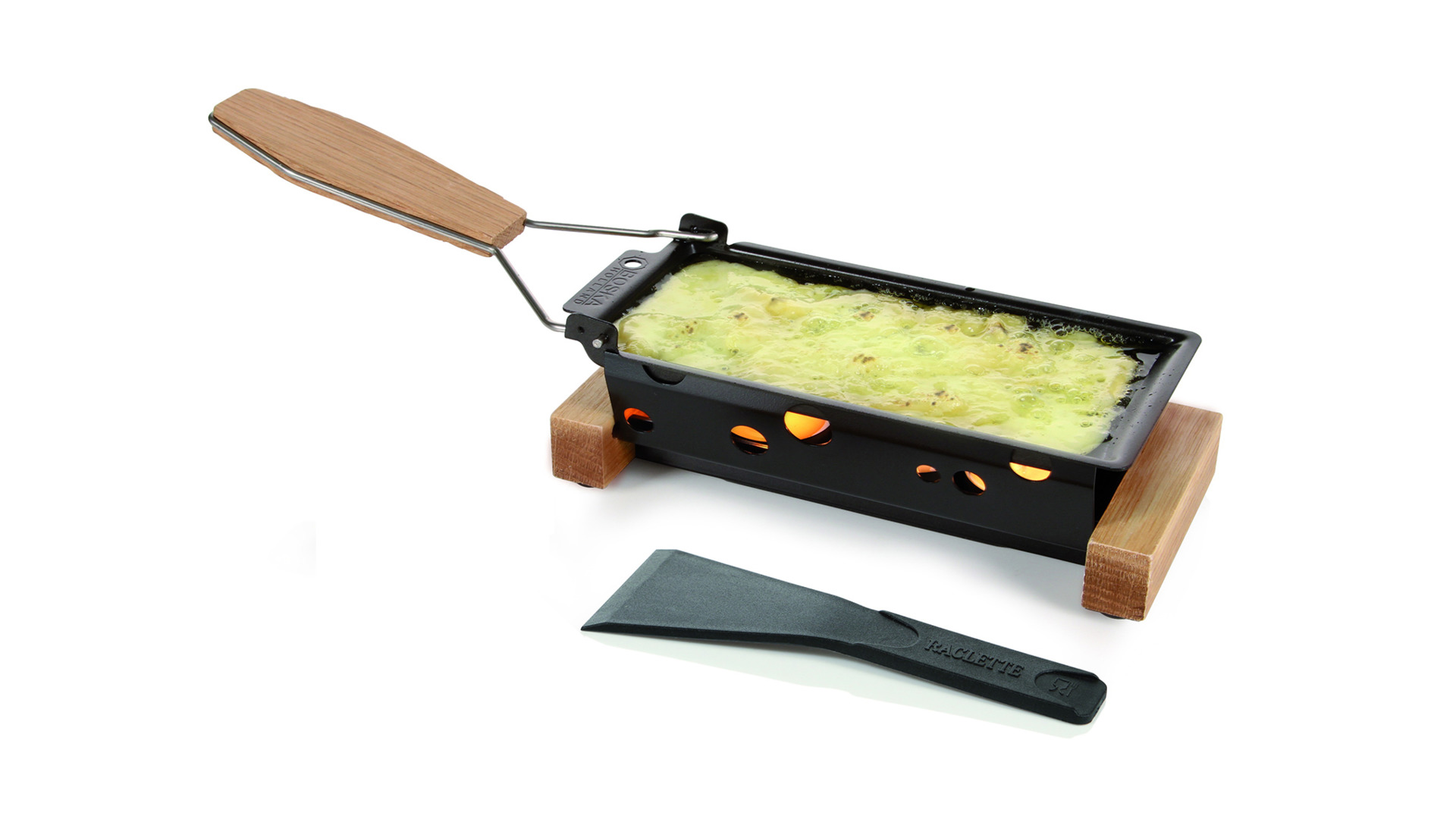 10584863 Boska Набор для раклета Boska "Осло", нагрев от свечи, антипригарный, ( раклетница + шпатель),сталь,п/у Сталь  - Вид №2