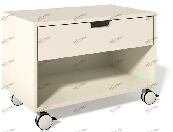 Müller Small Living Лаковая прикроватная тумба с ящиками на колесиках sun-id-1358194