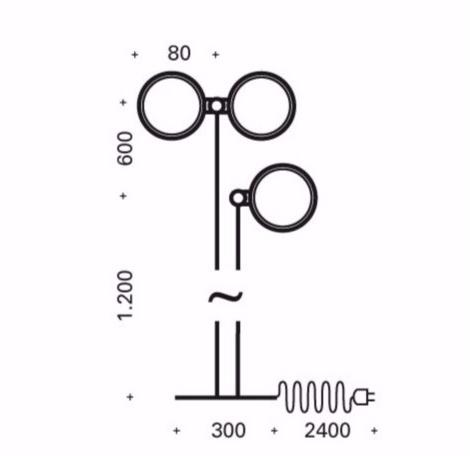 Top Light Регулируемый металлический торшер с гибким кронштейном sun-id-1435334 - Вид №5