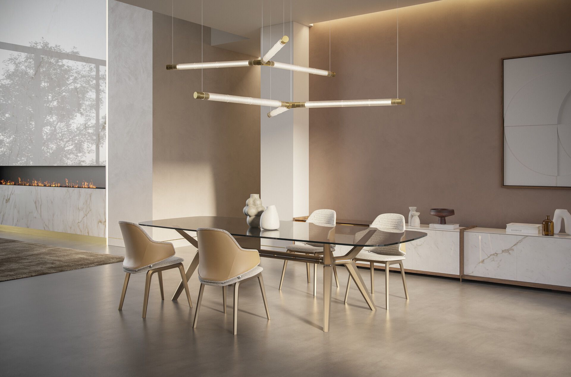 Прямоугольный стеклянный стол REFLEX Горизонт ARCH-00146158 - Вид №8