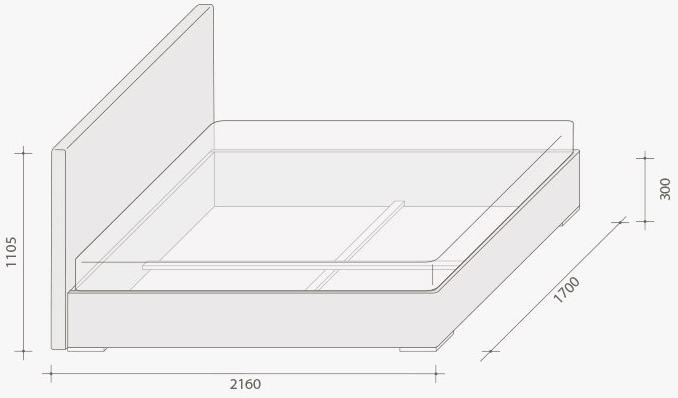 Lema Кровать из ткани с мягким изголовьем sun-id-1415910 - Вид №3