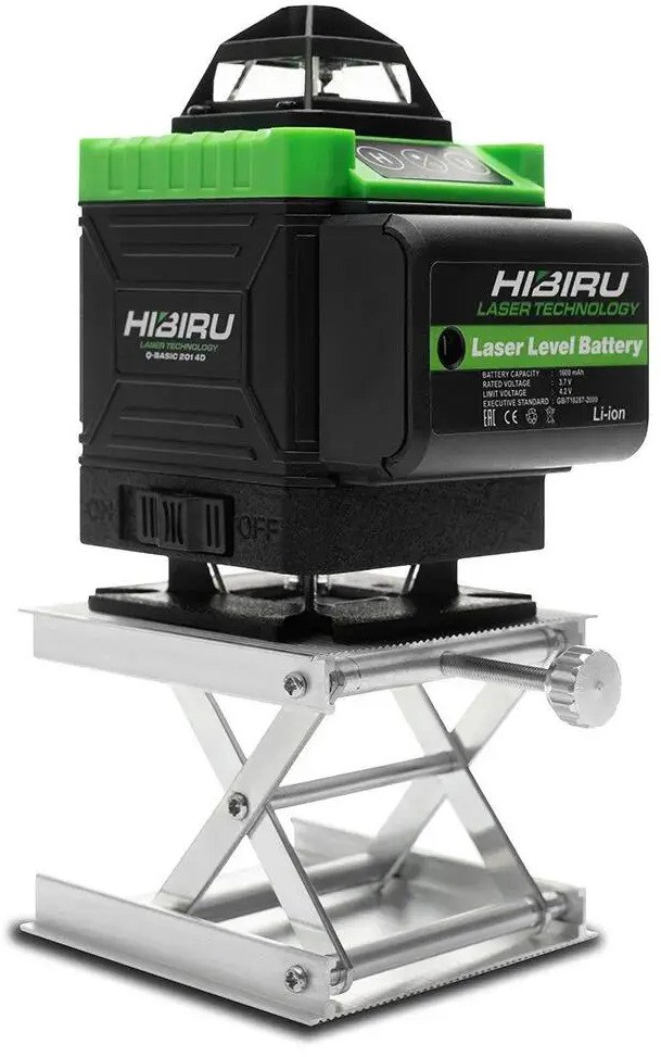 91575388 Уровень лазерный Hibiru Q-Basic 201 4D 4d-2002 зеленый луч, со штативом, дальность до 25 м STLM-0847527