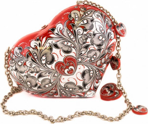 10660449 Хохломская Роспись Бижутерия с миниатюрой (Высшая категория) Дерево