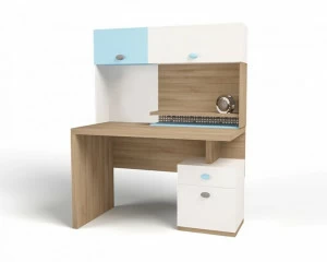 Стол письменный ABC-KING правый MIX BUNNY (голубой, )