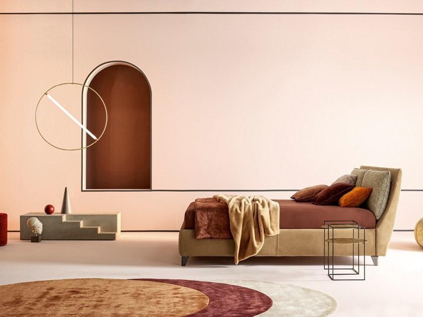 Twils Двуспальная кровать из кожи с обитым изголовьем Attico sun-id-1449969 - Вид №1