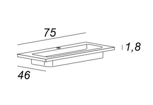 Мебель для ванной CEZARES TIFFANY 75 Nero grafite 54949 - Вид №2