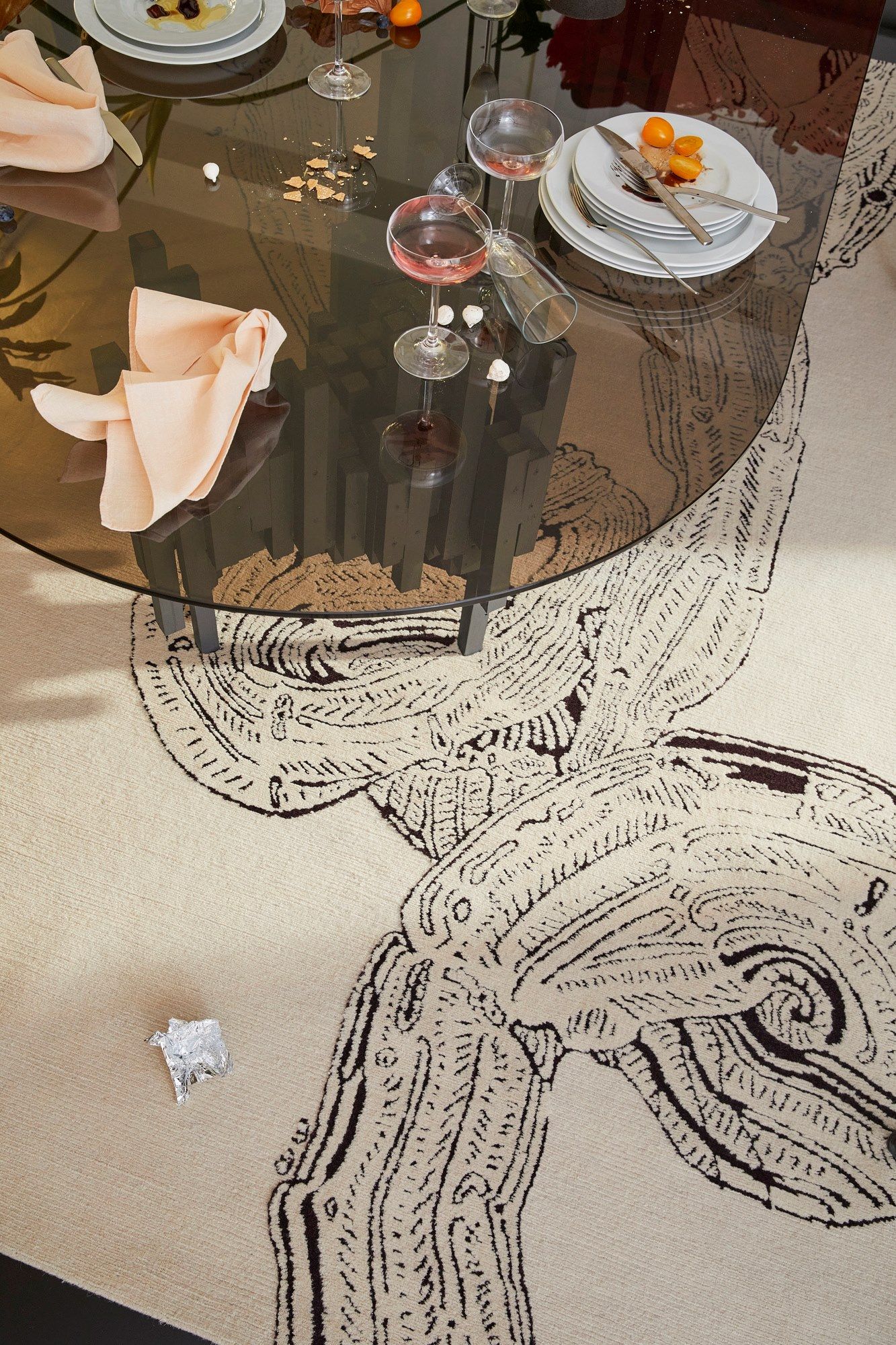 Прямоугольный ковер ручной работы из гималайской шерсти cc-tapis молочай ARCH-00089488 - Вид №2