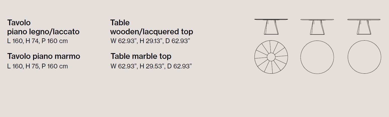 Круглый стол со скульптурным основанием Pianca ONDA INDOOR ARCH-00092893 - Вид №5