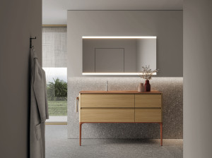 Напольный умывальник с зеркалом