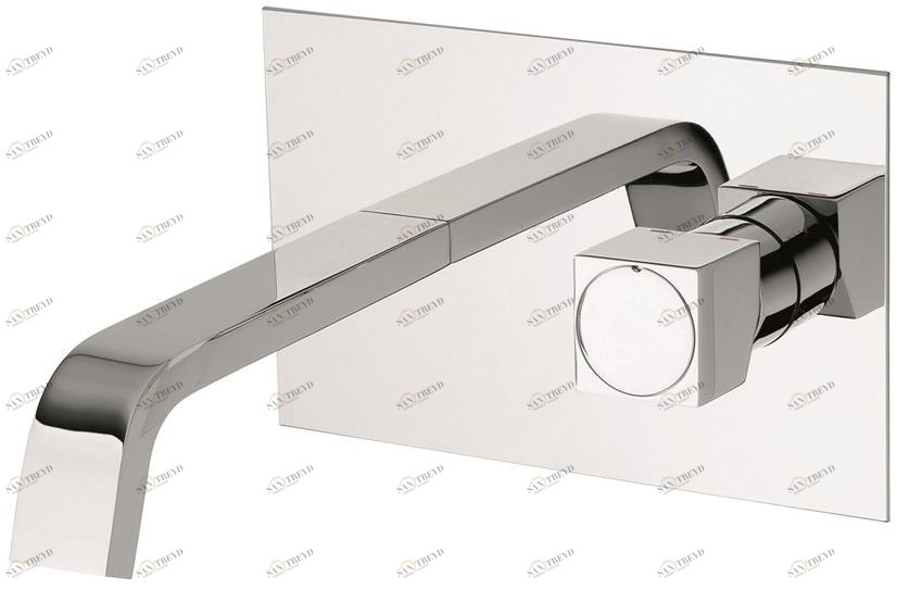 EMMEVI RUBINETTERIE Смеситель для раковины настенный из латуни без слива Siris sun-id-1411457