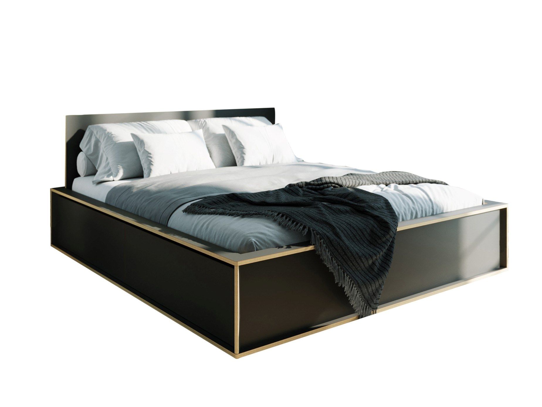 Двуспальная кровать-контейнер из многослойного материала Müller Small Living SPAZE ARCH-00061252