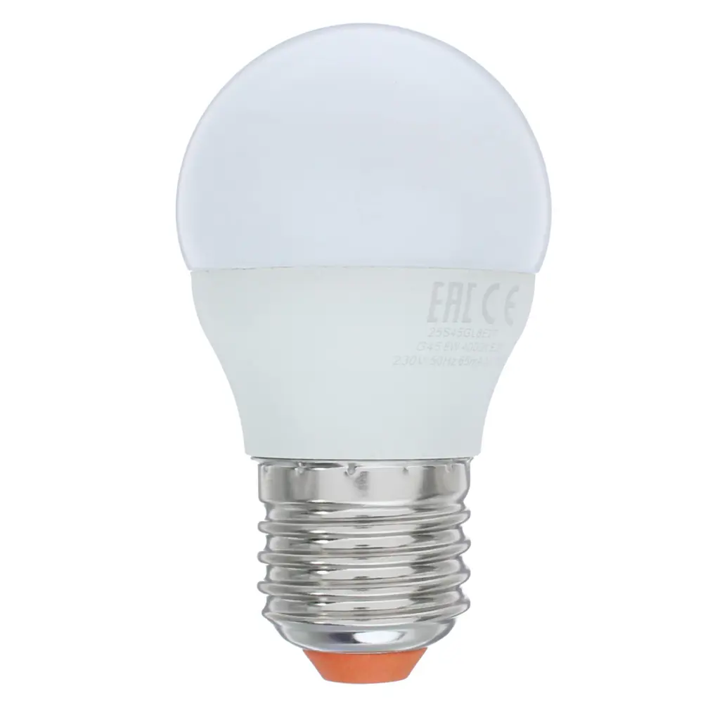 Набор ламп светодиодных Wolta шар E27 8 Вт свет нейтральный белый, 5 шт STLM-2183559