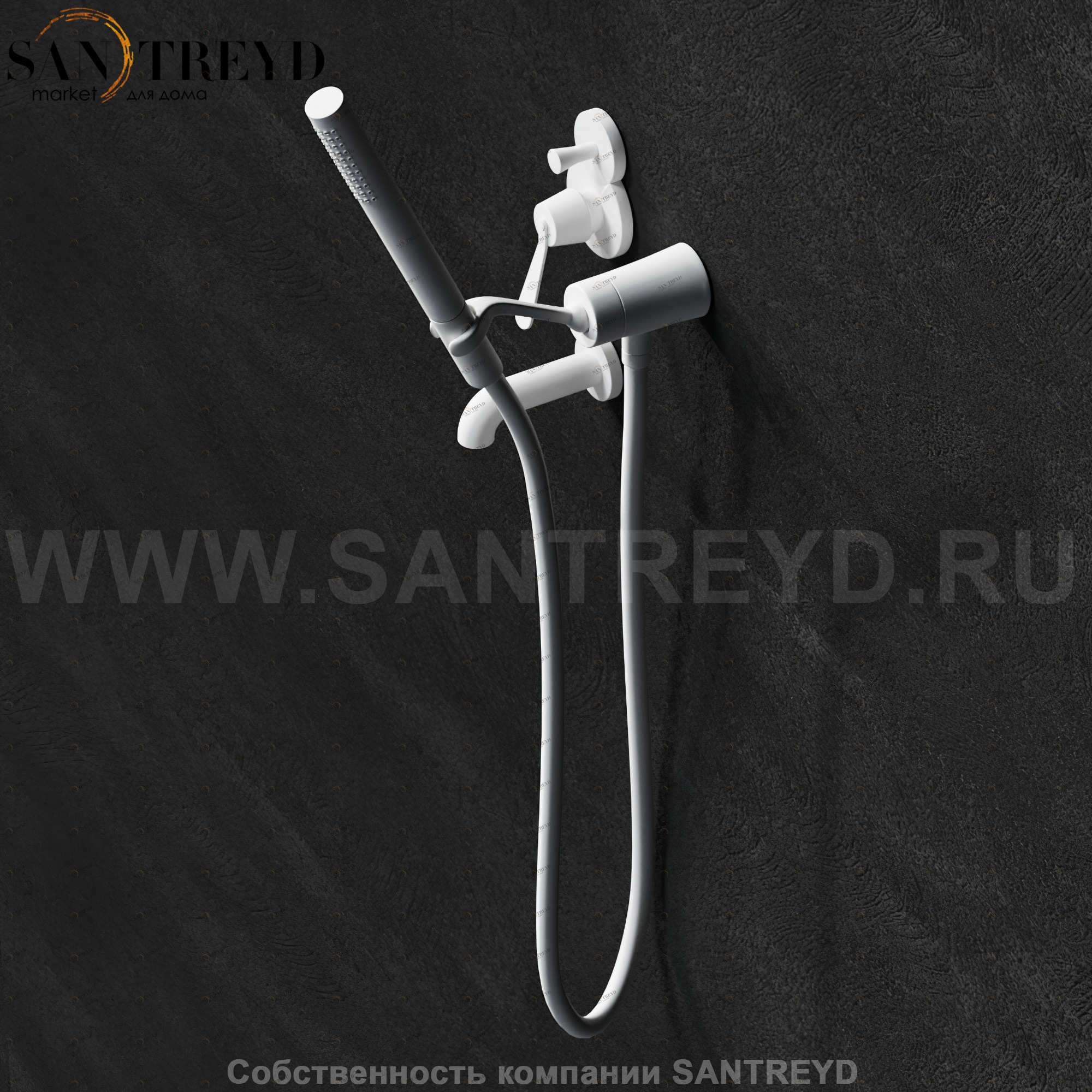 Душевая система FEZ для ванны белая матовая Agape ARUB050000LZ