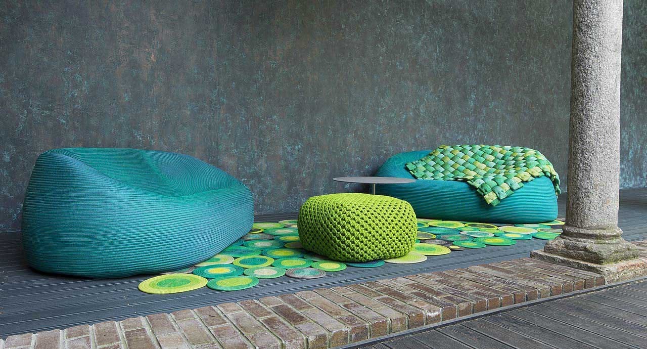 Ткань квадратный сад пуфик Paola Lenti BERRY ARCH-00152023 - Вид №1