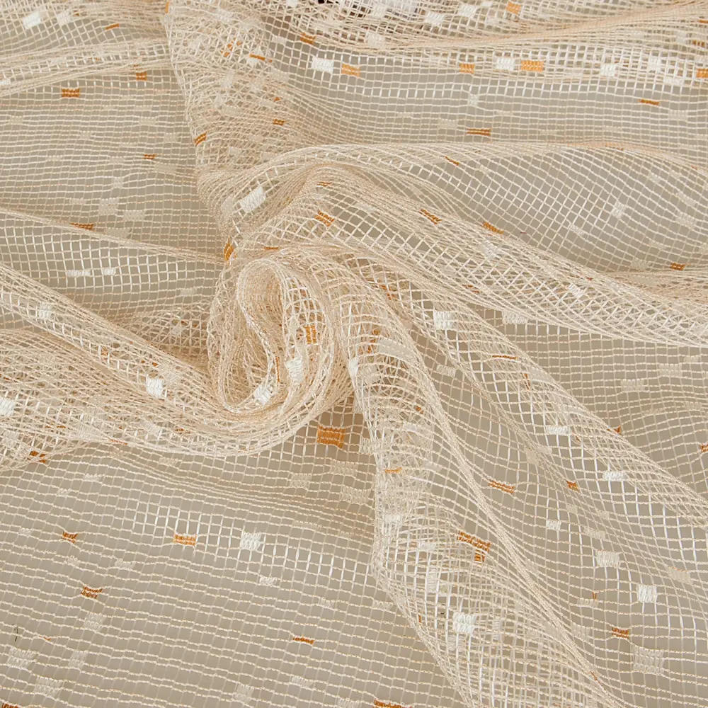 Тюль п/м сетка жаккард 250 см цвет бежевый 82564716 STLM-2173141 ТОРГОВЫЙ ДОМ ТЕКСТИЛЬ 