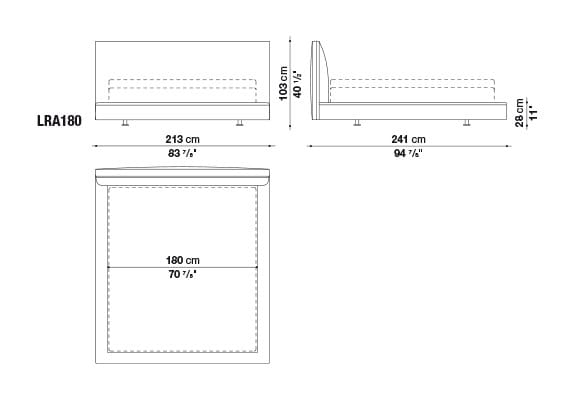 Двуспальная кровать из ткани B&B Italia ARCH-00050364 - Вид №9