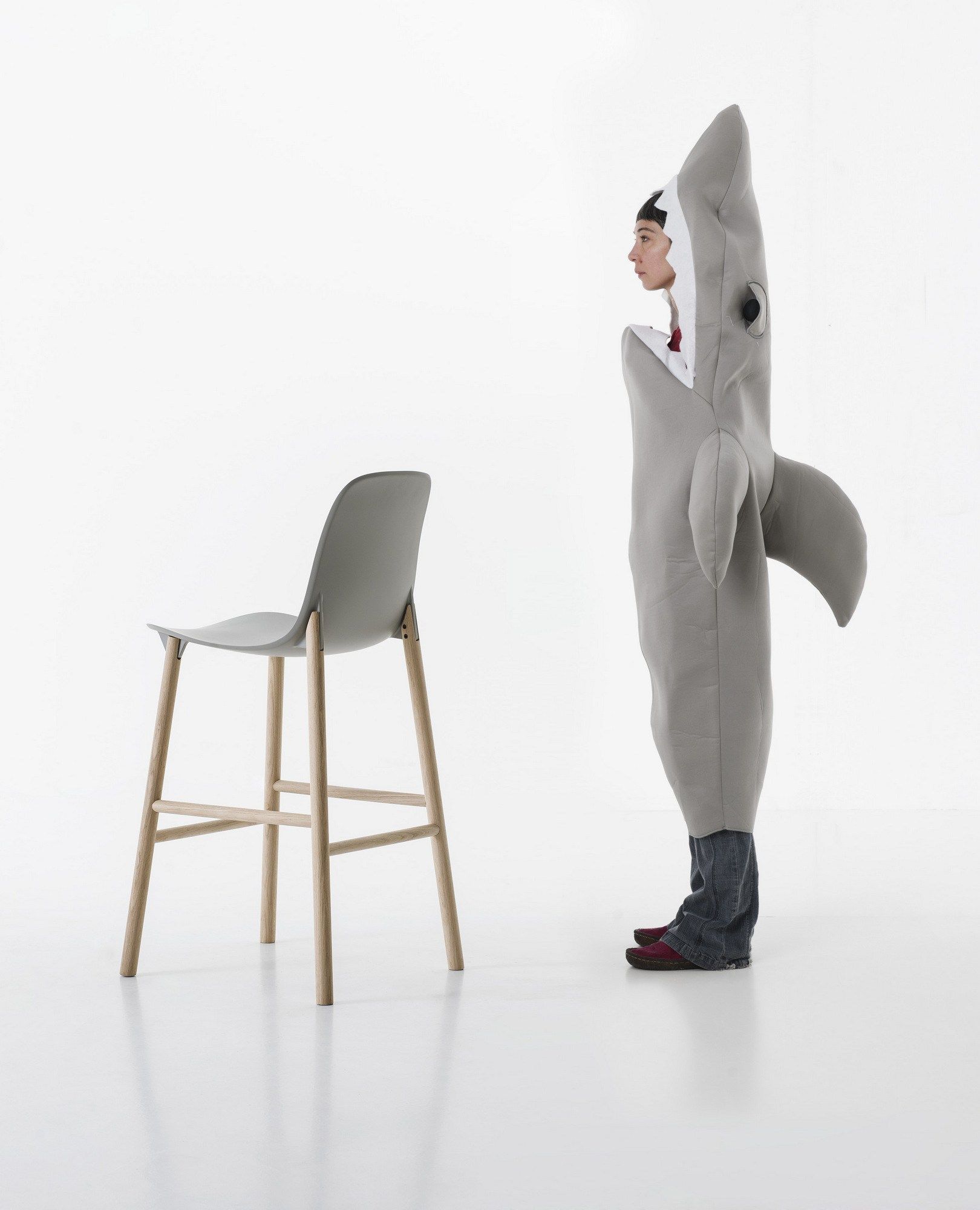 Полиуретановый барный стул со спинкой Kristalia Sharky ARCH-00125105 - Вид №9