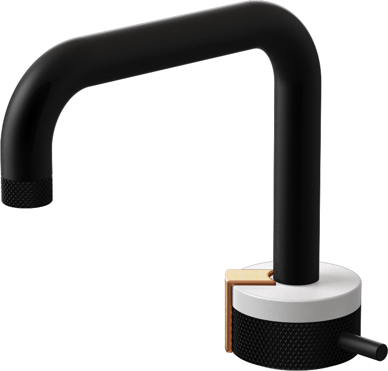 E-11500-R1WT-L2BRG-MBK Однорычажный прогрессивный смеситель для раковины - излив 15,3см GRAFF MOD+