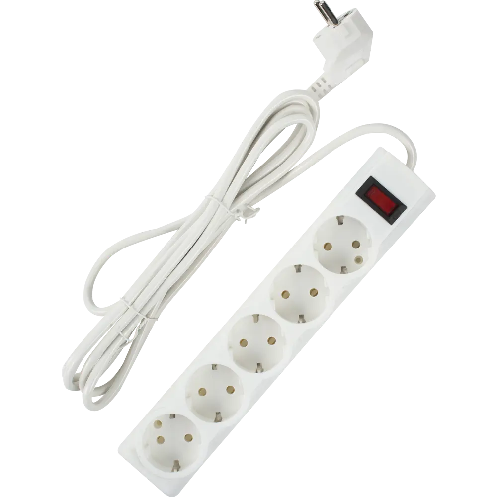 Сетевой фильтр для электроники ES 5 розеток 3 м цвет белый DEFENDER STLM-2005210