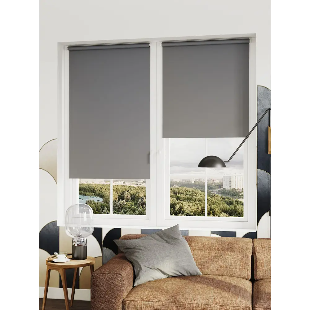Рулонная штора DOMLEGRAND Сансет графит 61,5×175 см с цепочным управлением 89360881 STLM-1064298 - Вид №3