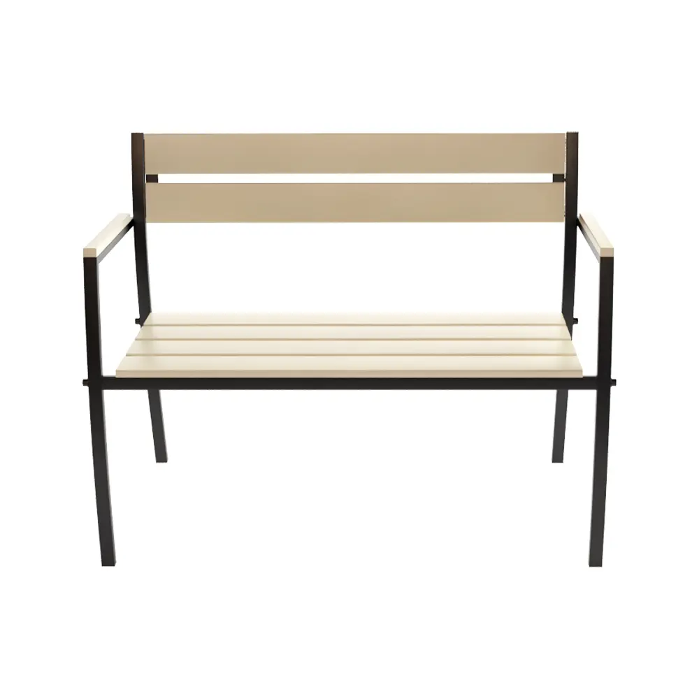 Лавка садовая Garden разборная 113х56х85.6 см дерево/металл белая 82679385 STLM-2090557 Santreyd  - Вид №1