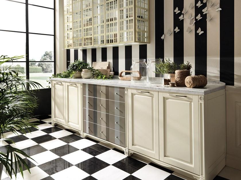 Aster Cucine Линейная встроенная кухня из лакированного дерева Portrait sun-id-1439026 - Вид №3