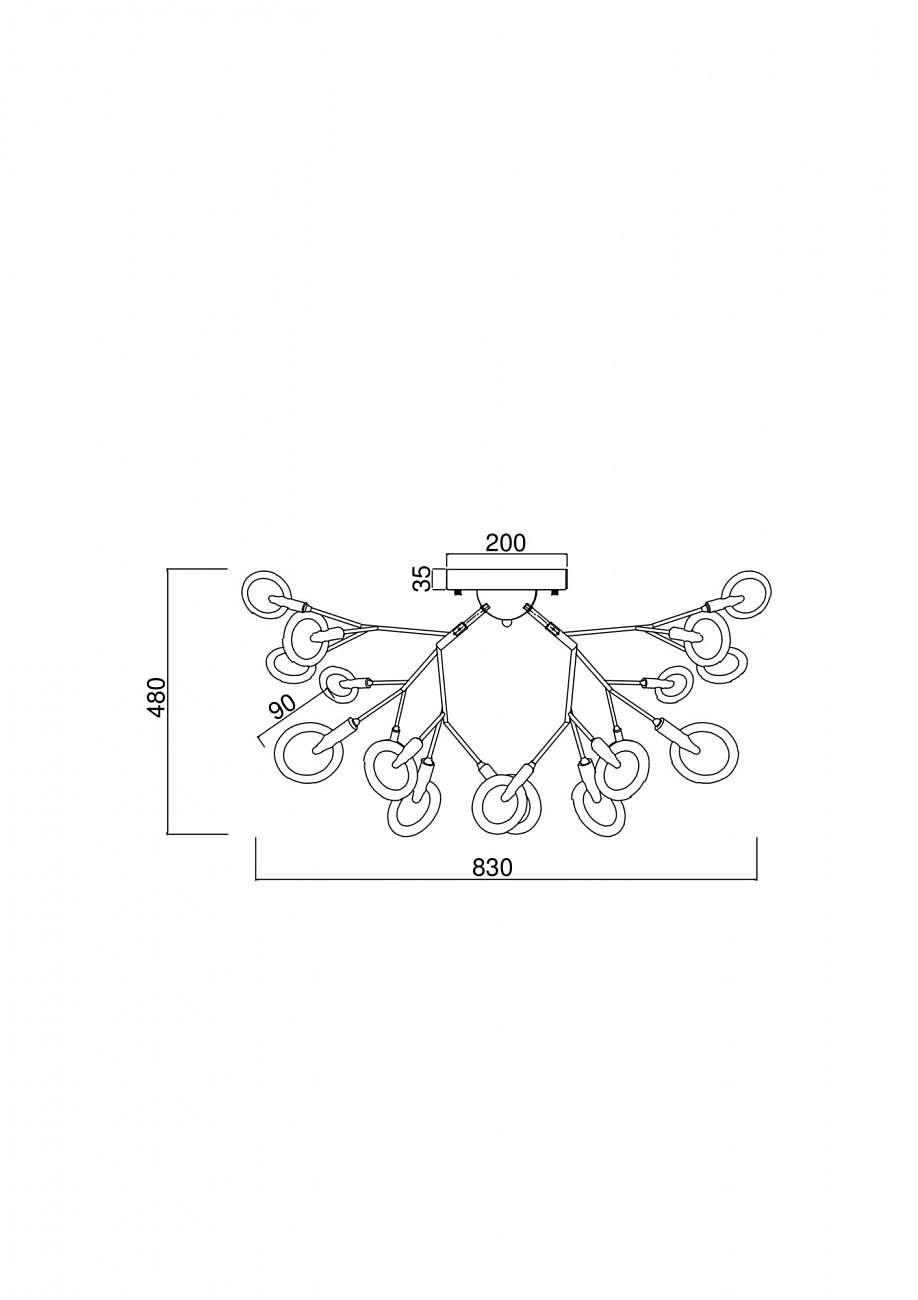 Светильник потолочный на 27 ламп белый Florencia FR5049CL-27W FREYA MODERN 00-3957015 Белый - Вид №1