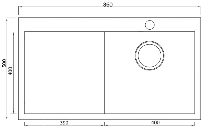 Кухонные мойки Eco Marino SMV-Z-860L.A SEAMAN  - Вид №1