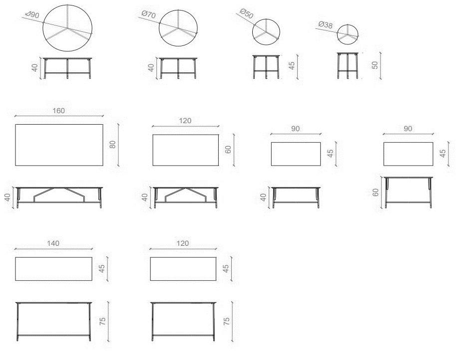 B&T Design Низкий прямоугольный журнальный столик из шпона дерева sun-id-1347129 - Вид №3