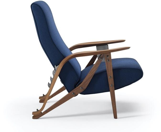 Zanotta Кресло с откидной спинкой из ткани или кожи Carlo mollino cm 2020 sun-id-1416659 - Вид №7