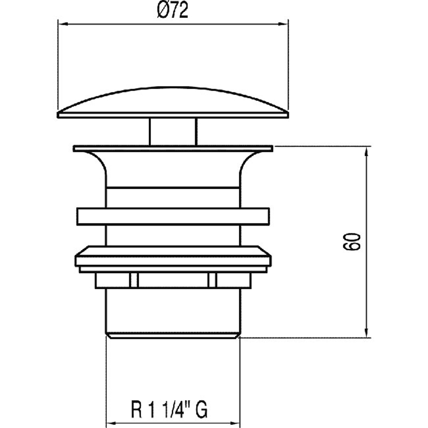 Всегда открытый сливной клапан для умывальника без перелива-13424010 TRES Drain - Вид №1