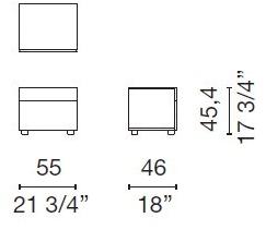 Cappellini Лаковая прикроватная тумба с ящиками Swift Swf1  - Вид №1