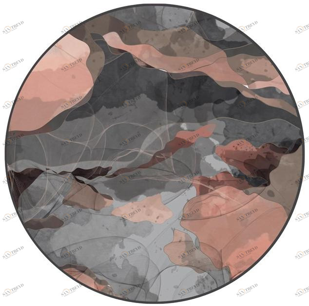 YO2 Круглый коврик с рисунком из полиамида Digest trims sun-id-1358263