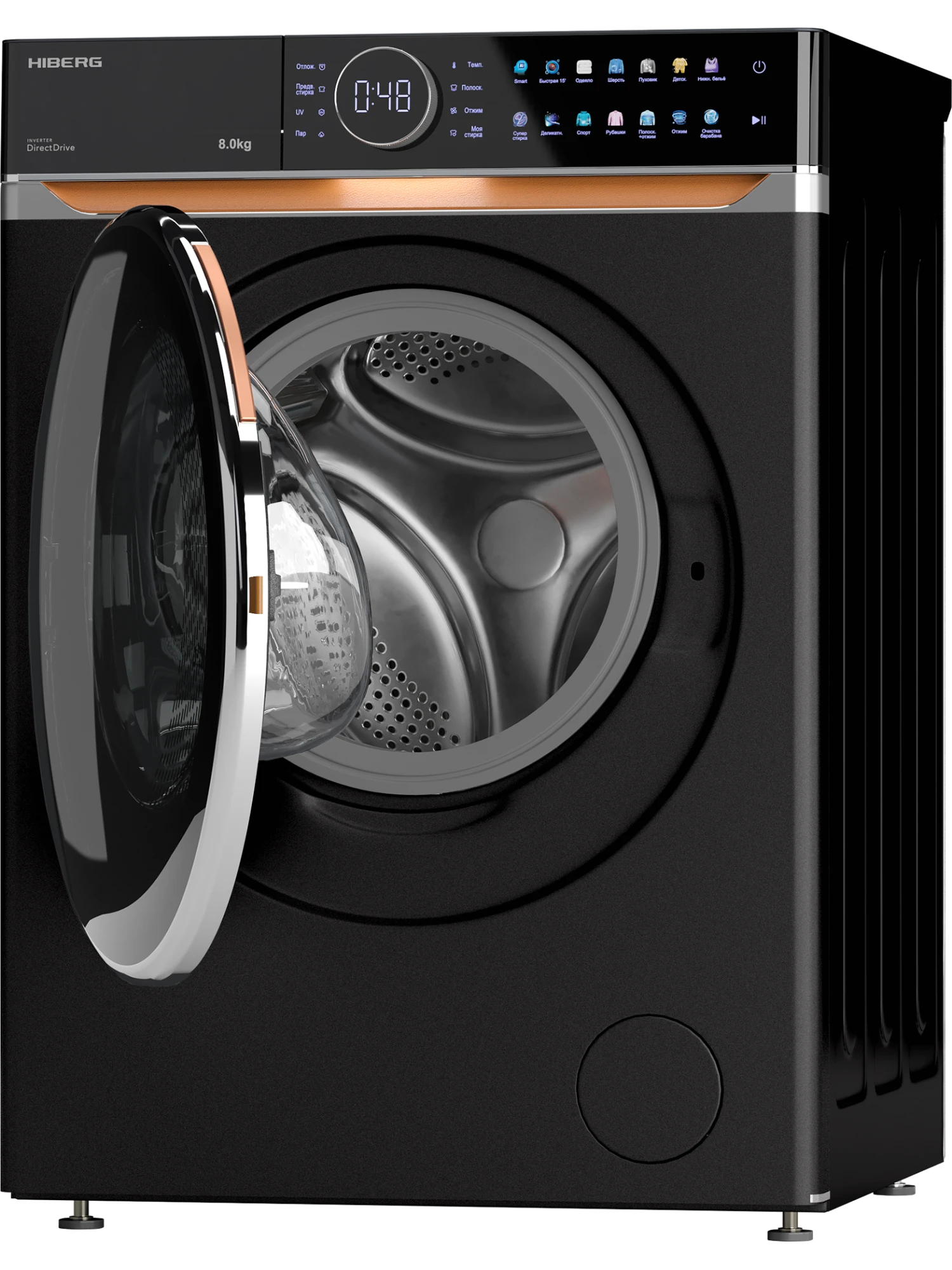 9238398 Стиральная машина HIBERG i-DDQ10 - 814 B черный STDN-0044968 - Вид №3