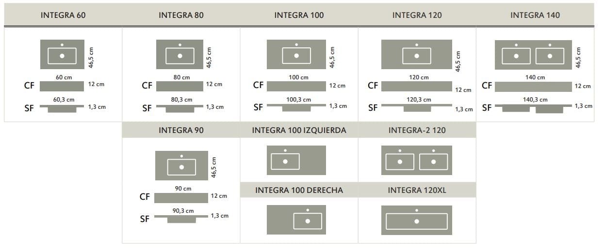 Прямоугольная подвесная раковина из Акрона© Acquabella ARCH-00024205 - Вид №3