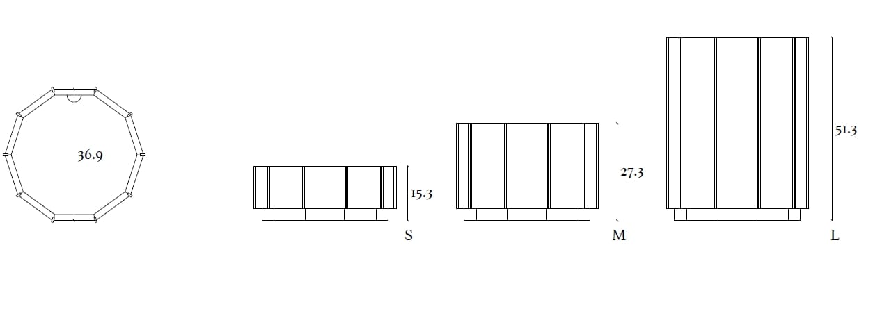 Низкий деревянный журнальный столик с отсеком для хранения VESTA FURNITURE барабаны ARCH-00016958 - Вид №2