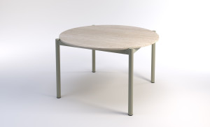 Круглый каменный обеденный стол