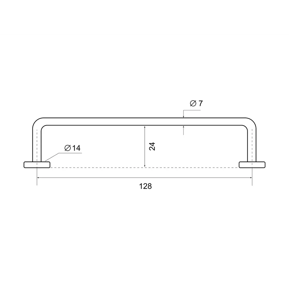 PALLADIUM Ручка-скоба Viverra для мебели 128 мм черный/никель 88660028 STLM-1375485 - Вид №2
