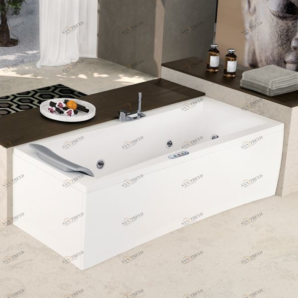 Ванна Y Hydromassage Novellini SENSE 6 с набортным смесителем и боковыми панелями Y519080RD2A2K