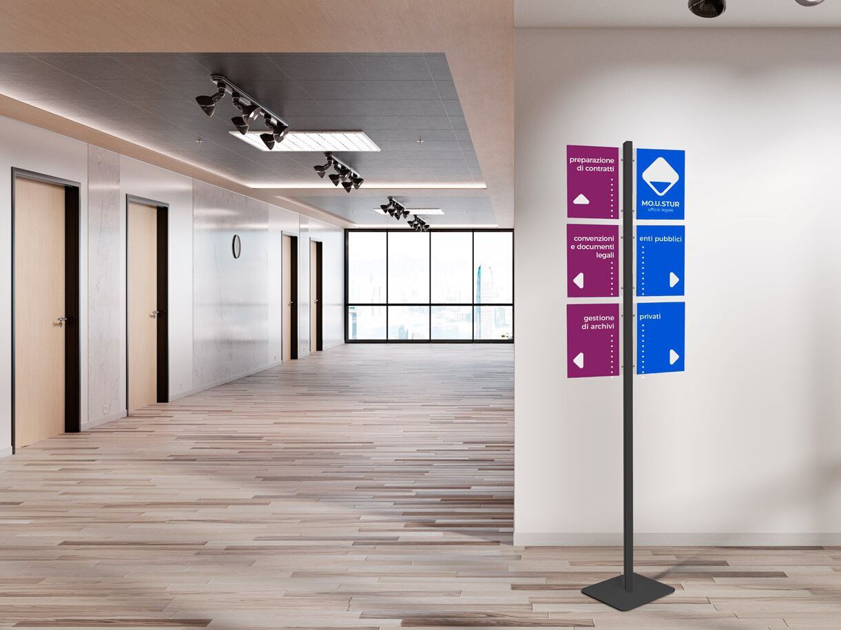 Двухсторонняя алюминиевая напольная витрина для брошюр STUDIO T InUno ARCH-00099707 - Вид №2