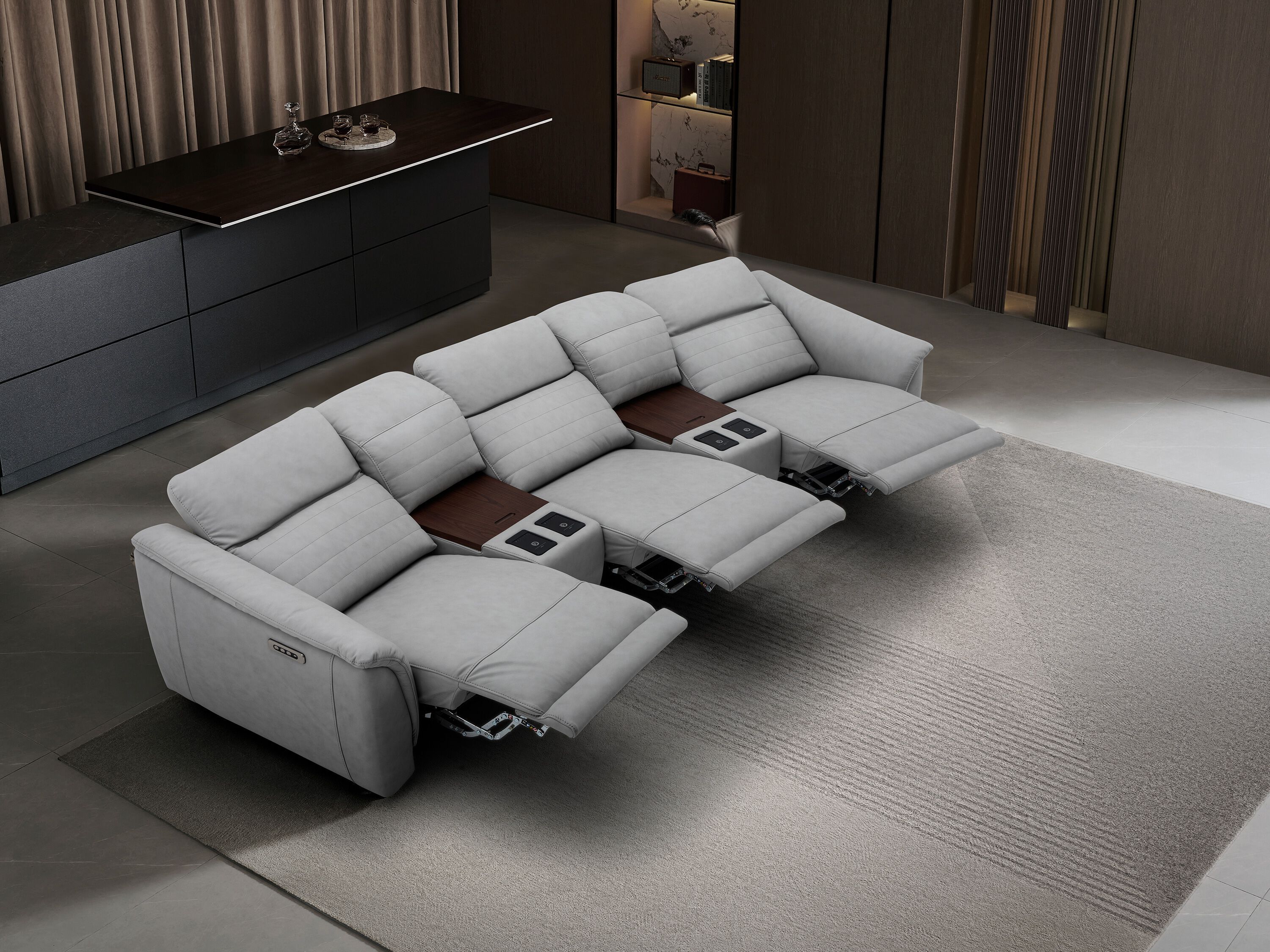 3-местный кожаный диван с откидной спинкой CAMPO DE' FIORI CDF189 ARCH-00145112 - Вид №4