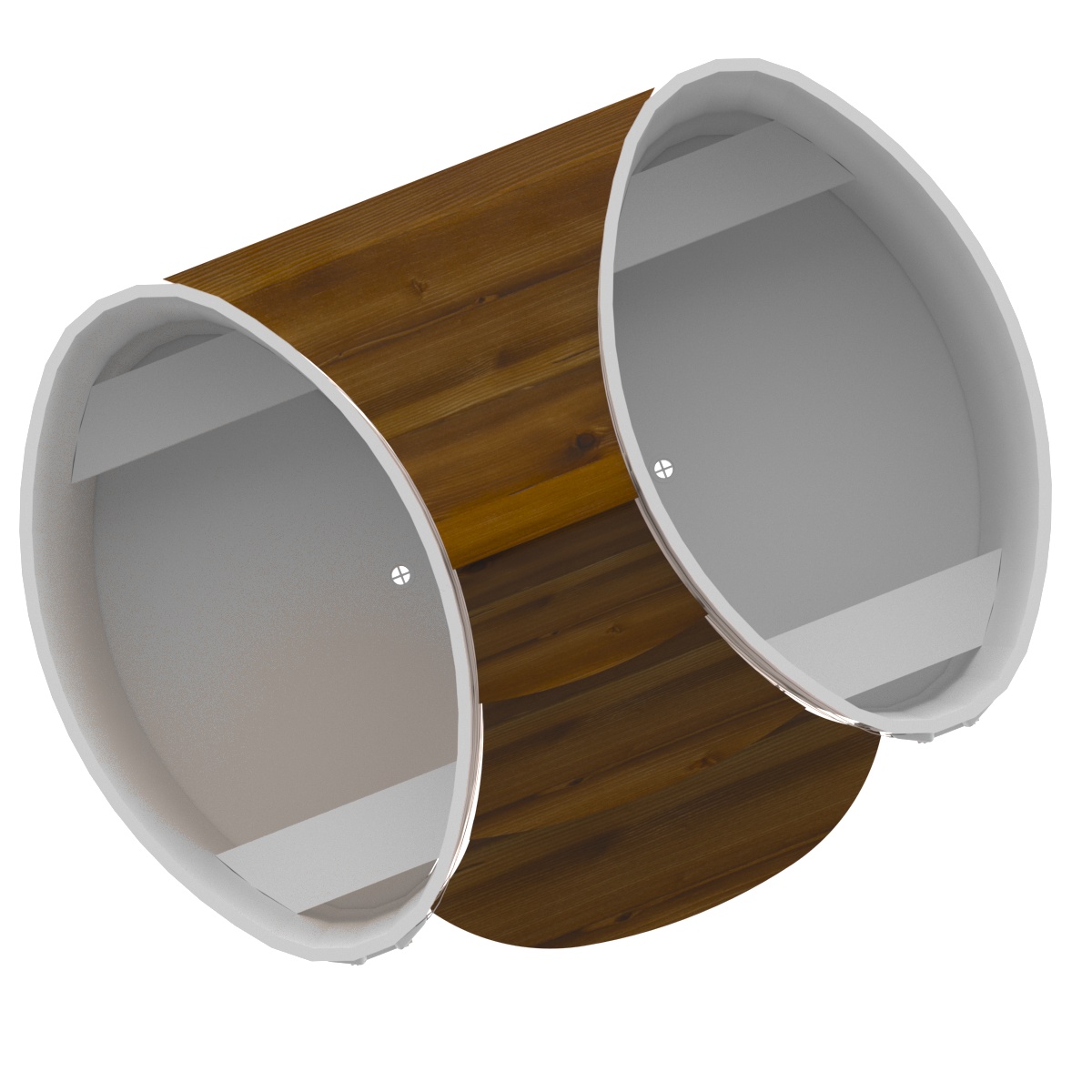 2335 Подиум на 2 купели 0,8х1,42 Рустик морёный Alyarus  - Вид №2