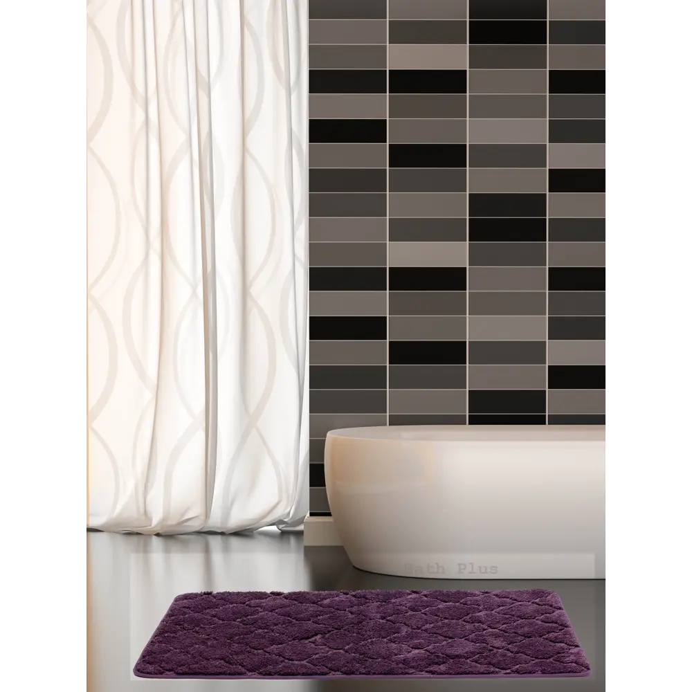 Коврик для ванной Bath Plus Лана 70x120 см цвет фиолетовый 82179593 STLM-2052748 - Вид №4