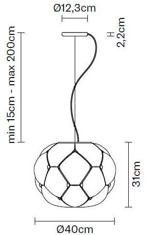 Fabbian Подвесной светильник из стекла Cloudy F21 a02 71 - Вид №20