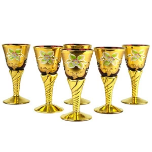 4245 ORIGINALMURANOGLASS Набор рюмок для водки - trefuochi - муранское стекло OMG 5 см