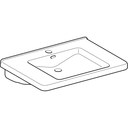 128576000 Раковина Geberit Renova Comfort Square, безбарьерная Geberit  - Вид №12