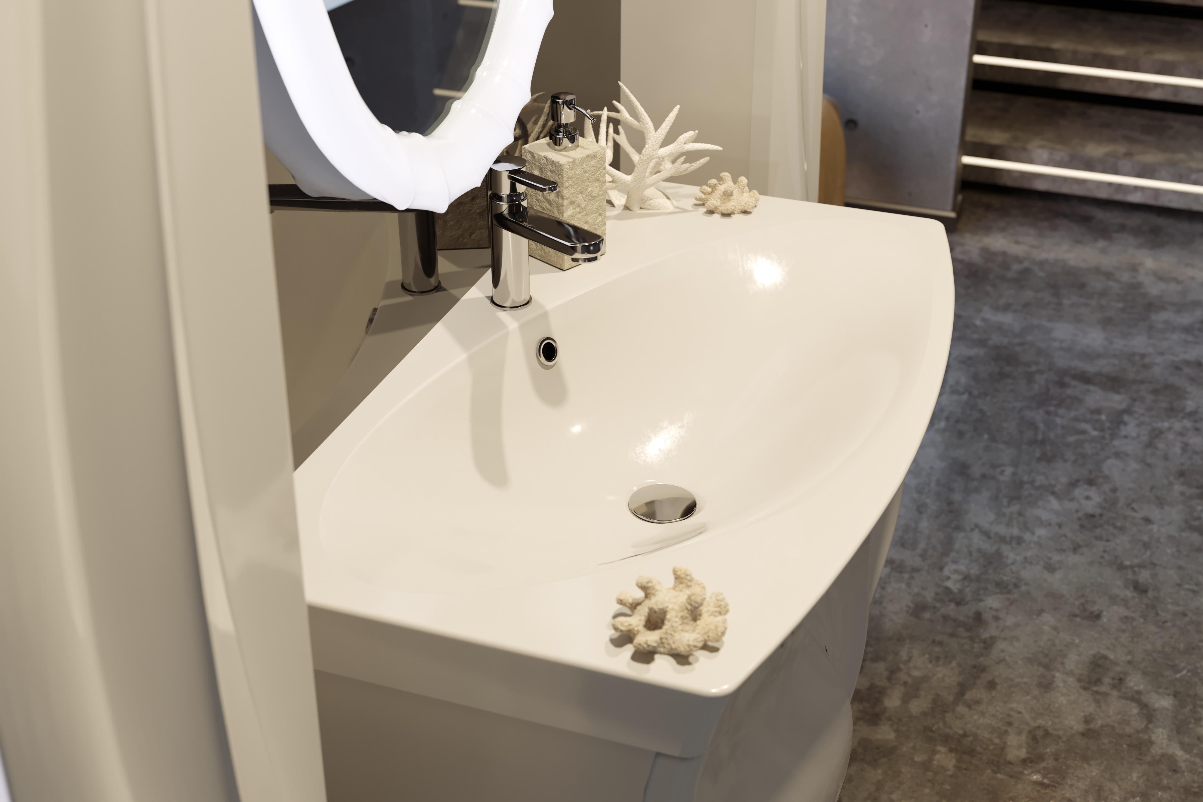 У40388 Тумба с раковиной Mirage 90, 1я, White 1 Marka Mirage - Вид №2