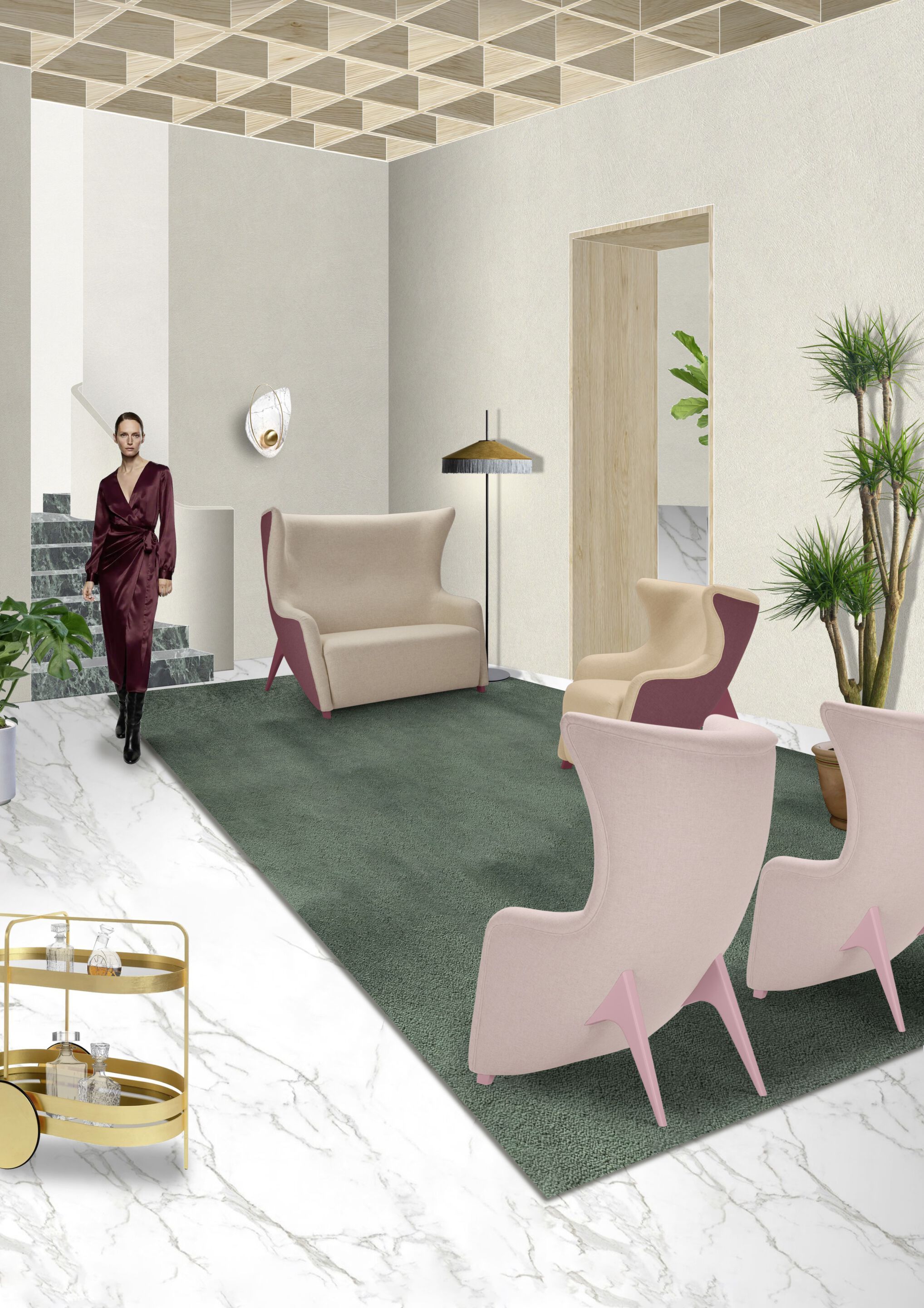 Тканевое кресло с подлокотниками Adrenalina ARCH-00039824 - Вид №3